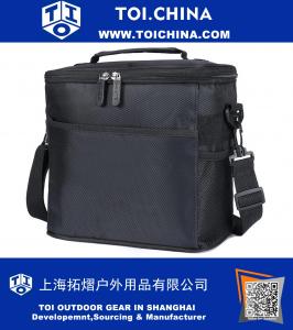 Insulated Bag, Lunch Tote Bag Box Cooler Bag Silver Interior and Long Handles Picnic Cold Drink Insulation Cooler Bag Freezable Keep Food and Drinks Cool