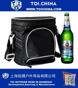 Isolierte Kühltasche, Portable Isolierte Einkaufstasche Kühle Lunchbox, Wasserdichte 9-Kannen Picknick Isolierte Cooler Einkaufstasche Organizer Box mit Strong Travel Zipper für Picnics Camping Beach BBQ