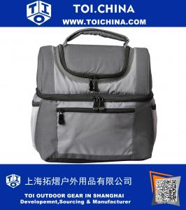 Isolierte Doppeldecker Extra Large Cooler Lunch Bag mit No-Leak Liner