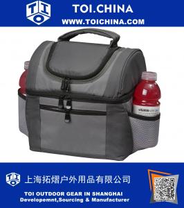 Insulated Double Decker Extra Large Cooler Lunch Bag with No-Leak Liners