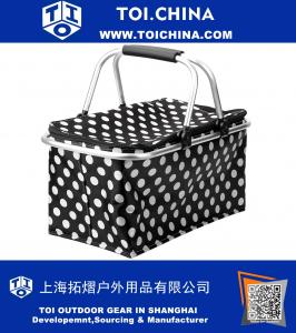 Isolado dobrável Cooler Picnic Basket Bag Picnic Backpack