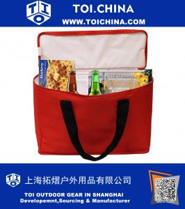 Insulated Grocery Bag Cooler Tote Extra Large Heavy Duty Nylon Zipper Closure and Inside Pocket