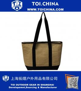Insulated Grocery Bag Jute Shopping Tote