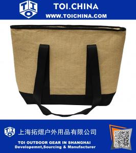 Insulated Grocery Bag Jute Shopping Tote