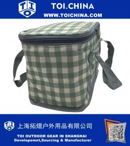 Bolso aislador del refrigerador plegable del bolso del almuerzo Latas de cremallera 8-Can La bolsa de asas al aire libre de la comida campestre