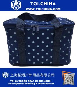 Insulated Lunch Bag Collapsible Cooler Bag 8-Can Zipper Closures Outdoor Picnic Tote Bag for Adults Women Men Kids Work School