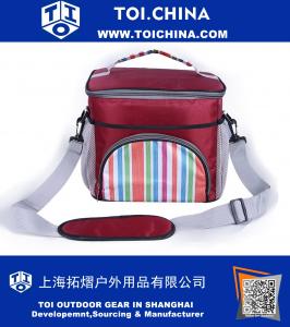 Insulated Lunch Bag Reusable Lunch Box Picnic Cooler Bag Striped Bag