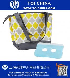 Insulated Lunch Bag with Ice Pack, Stylish Cooler Bag