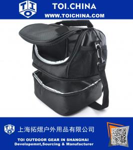 Isolierte Lunch Box Bag Soft Cooler Einkaufstasche mit Tasche, Schultergurt