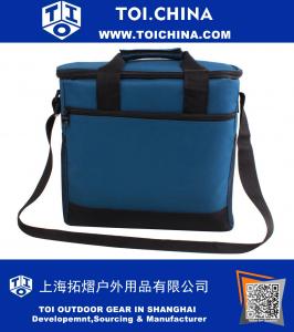 Boîte à lunch isolée Sac à lunch réutilisable 16L Sac fourre-tout à déjeuner Grand sac à glace pique-nique Grand sac fourre-tout à glace pour hommes Femmes Enfants avec fermeture à glissière + Bandoulière réglable