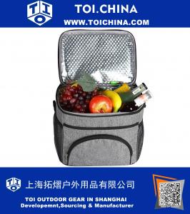 Insulated Lunch Cooler Bag 12L, Zipper Closures High Performance Soft Tote Bag for Travel, Picnic