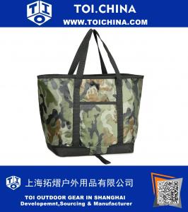 Isolierte Picknick Kühltasche zusammenklappbar Lebensmittelgeschäft Kühler Tote wiederverwendbare Lunch Bag für Männer und Frauen, groß, Camo