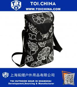 Insulated Wine Water Bottle Tote with Shoulder Strap
