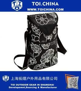 Insulated Wine Water Bottle Tote with Shoulder Strap