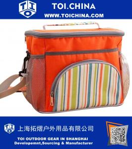 Large Capacity Oxford Cooler Bags Lunch Bag Milk Preservation Bag Insulation Package Tote Bag Picnic Box With Shoulder Strap, Orange