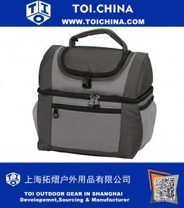 Large Dual Compartment Insulated Lunch Bag