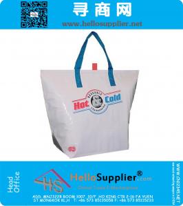 Large Insulated Tote (White), Flat Bottom New Easy Open Pulltabs