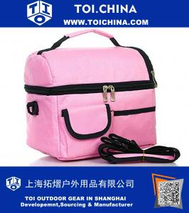 Обеденный мешок Cooler Carry Bag Изолированный Tote Большая емкость с регулируемым плечевым ремнем Allerbaby Bento Box Bag Travel Lunch Tote