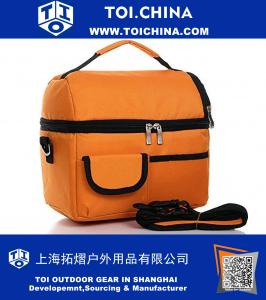 Lunch Bag Cooler Carry Bag Tote Isolado Grande Capacidade com Alça de Ombro Ajustável Saco de Caixa de Viagem Tote Almoço