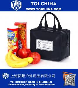 Обеденный мешок Водонепроницаемый изолированный кулер Lunch Bag Tote Travel с застежкой-молнией для мужчин и женщин