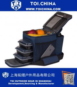 Bolsa de almuerzo de preparación de comida - Incluye contenedores de control de porción