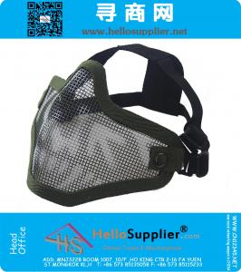 Mesh Half Face Skull Mask Airsoft Mask Tactical Paintball CS Защитное снаряжение