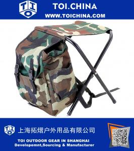 Multifuncional dobrável camuflagem mochila saco refrigerador 3 em 1 fezes de pesca portátil e cadeira de esportes