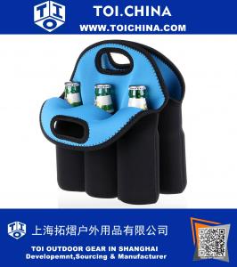 Неопрен 6 Pack Бутылка Carrier Tote, легкая изолированная детская бутылка, напиток Water Beer Cans Tote - машина моющаяся, устойчивая к пятнам, удобный носитель для бутылок