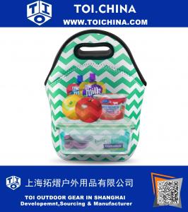 Neoprene Lunch Bag Máquina Lavável, Lunch Snack Tote para Manter Alimentos Frescos Para A Escola de Trabalho, Pequeno Portátil Picnic Cooler Bag para Homens Mulheres Adultos Crianças Criança Meninos Meninas