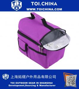 Nylon Outdoor Rectangle Food Lunch Drink Ice Holder Warm Cooler Storage Bag