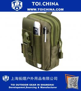 Nylon Tactical Molle Pouch teléfono celular Belt Clip Holster EDC Utility Gadget Pouch cintura bolso engranaje al aire libre para iPhone