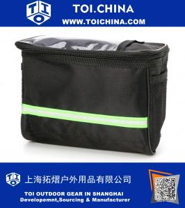 
Bicicleta ao ar livre Ciclismo bicicleta Handlebar Bag frente Frame Tube Pouch Basket Pannier
