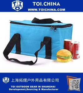 Outdoor Cooler Insulated Lunch Bag, Waterproof Zipper Closure Storage Picnic Bag Sandy Beach Cool Ice Tote Box Handbag Bento Pouch for Travel Camping BBQs School Fishing Food Drinks Bottles