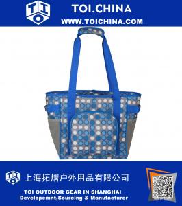 Мягкая сумка с изоляцией на открытом воздухе 30 может сумка-холодильник, синяя точка, идеальный размер для покупок, пикник, на открытом воздухе, спорт, туризм и кемпинг