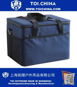 Boîte de pique-nique extérieure sac de déjeuner isolé 28L boîte de refroidissement étanche avec bandoulière réglable