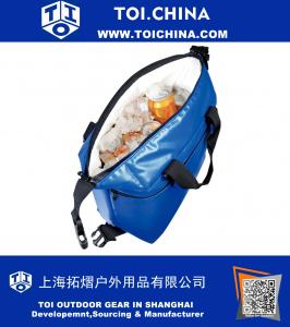 Наружная водоотталкивающая виниловая сумка-холодильник, идеально подходит для кемпинга, рыбалки, пешего туризма или пикника на открытом воздухе, 12 синих