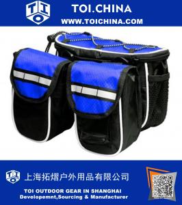 Bolsas de almacenamiento de bicicletas de gran tamaño Bolsa de manillar de soporte de montaje de bolsa de marco de tubo de bicicleta resistente al agua