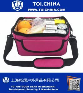 Oxford Cooler Bag de tela, Lunch Bag, Impermeable térmica con aislamiento Picnic Tote Bag con correa de hombro ajustable y cremallera - Bolsa de almuerzo para niños Mujeres