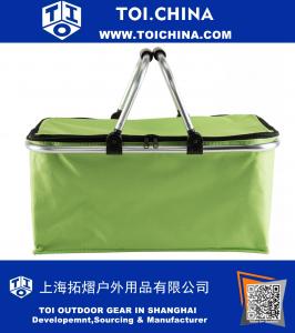 Picnic Basket Collapsible Shopping Folding Insulated Bag Large Capacity Market Baskets