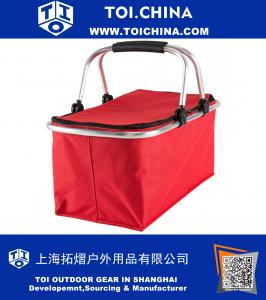 Picnic Basket Collapsible Shopping Folding Insulated Bag Large Capacity Market Baskets