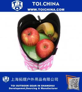Pink Polka Dots Insulated Lunch Tote Bag Cooler Box Neoprene lunchbox baby bag Handbag Case