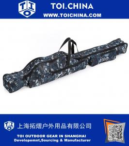 Portable Folding Fishing Rod Carrier Canvas Fishing Pole Tools Storage Bag Case Fishing Gear Tackle