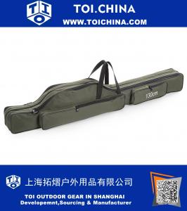 Portable Folding Fishing Rod Carrier Canvas Fishing Pole Tools Storage Bag Case Fishing Gear Tackle Bag