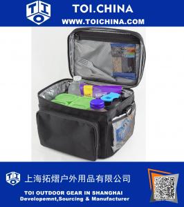 Premium Lunch Cooler Box, Medium Black Insulated Lunch Bag. Resistente al agua y trabajo pesado. Perfecto para adultos, hombres, mujeres y adolescentes: máximo y próspero