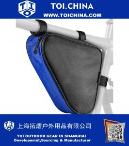 Saco de armazenamento da bicicleta da bicicleta do esporte Triângulo Saddle Frame Strap-On Pouch para Ciclismo