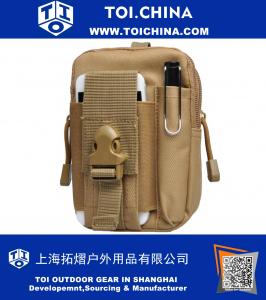 Tactical Molle Pouch, Oxford Cloth Utility Gadget Waist Belt Edc Bag con funda para teléfono