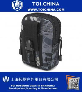 Bolsa táctica, Militar Repelente de agua Bolsa de cintura táctica de nylon Molle Bolsas Teléfono móvil Clip de cinturón Pistola EDC Utilidad Gadget Equipo al aire libre con teléfono celular Funda titular