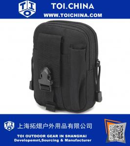 Bolsa táctica, Militar Repelente de agua Bolsa de cintura táctica de nylon Molle Bolsas Teléfono móvil Clip de cinturón Pistola EDC Utilidad Gadget Equipo al aire libre con teléfono celular Funda titular