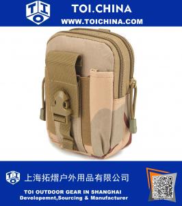 Poche tactique, militaire Nylon Tactique Sac de taille tactique Molle Pochettes Mobile Clip de ceinture Holster EDC Utility Gadget Équipement de plein air avec téléphone cellulaire Holster Holder