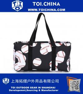 Tote Bag All Purpose Open Top Classic Extra Large Utility Sports Prints Tote Bag Car Organizer
